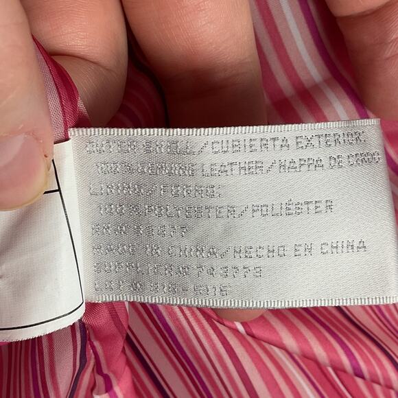 Worthington JCPenneys Womens Pink Genuine Leather Jacket Medium - Picture 5 of 8